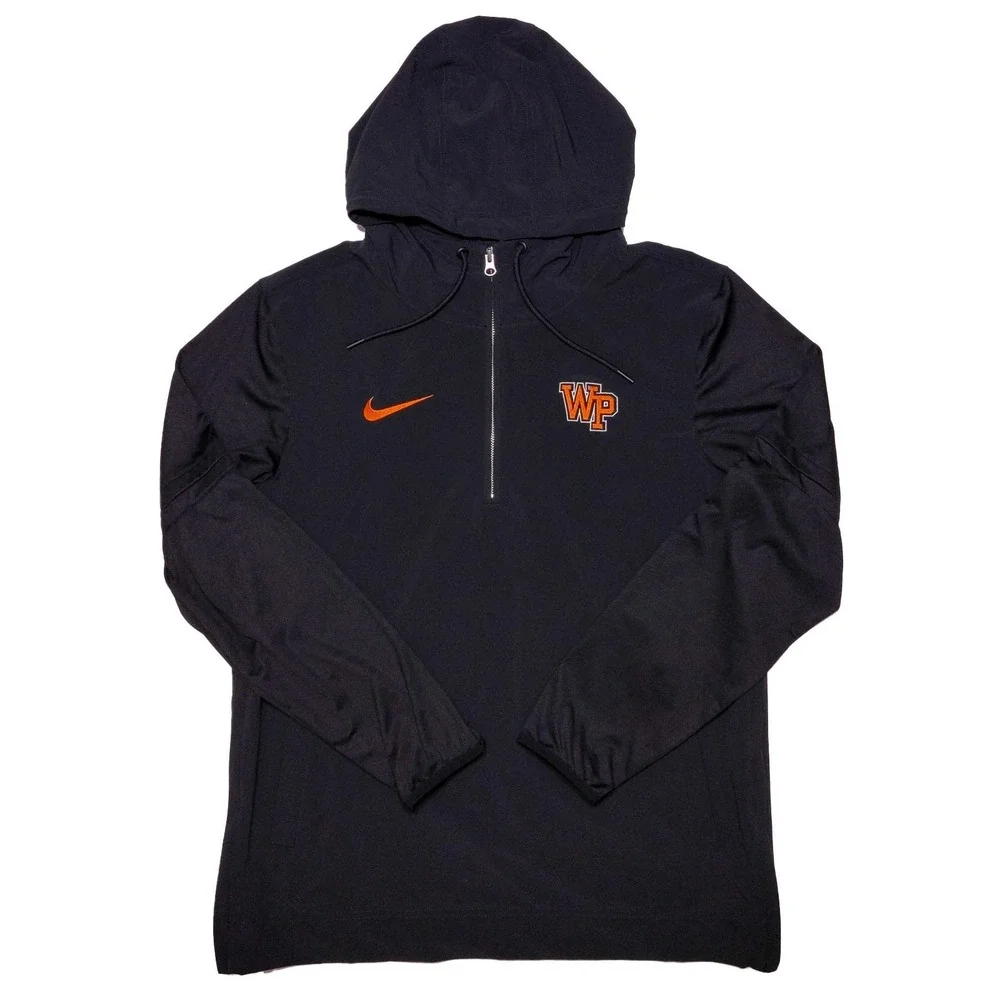 NIKE Winter Park High School Wildcats 1/2 Zip Hoodie Jacket Black Men's Medium M